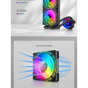 Процессорный кулер GAMEMAX 62.82 CFM, 1.89mmH20, 32dBA, 800 -2000RPM ,water pump: RPM 2300, NOICE 26.9dBA, Con IceChill 240V UA
