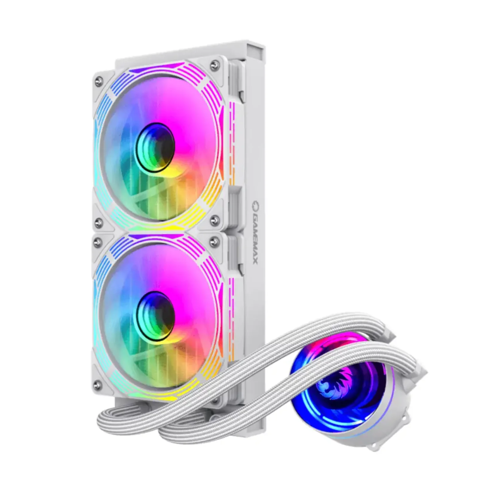 Процессорный кулер GAMEMAX 62.82 CFM, 1.89mmH20, 32dBA, 800 -2000RPM ,water pump: RPM 2300, NOICE 26.9dBA, Con IceChill 240V White UA