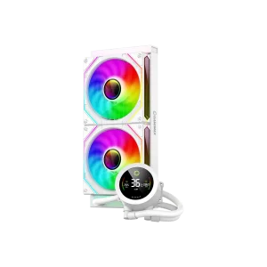 Процессорный кулер GAMEMAX 58.8 CFM, 1.89mmH20, Max: 36.9d B(A), 800-1800RPM ,water pump: RPM 2400, NOICE 26. IceBurg 240 Digital WH UA