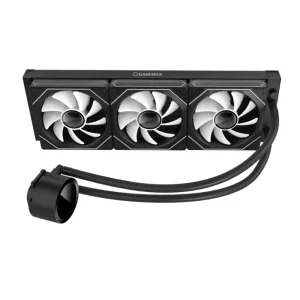 Процессорный кулер GAMEMAX 58.8 CFM, 1.89mmH20, Max: 36.9d B(A）, 800-1800RPM ,water pump: RPM 2400, NOICE 26. IceBurg 360 Digital BK UA