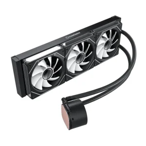 Процессорный кулер GAMEMAX 58.8 CFM, 1.89mmH20, Max: 36.9d B(A）, 800-1800RPM ,water pump: RPM 2400, NOICE 26. IceBurg 360 Digital BK UA