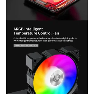 Процесорний кулер GAMEMAX Intel:1851/1700/1366/1200/115X; AMD: AM5/AM4, TDP 190W, Air Flow 48.8 CFM Gamma 90 Digital BK UA