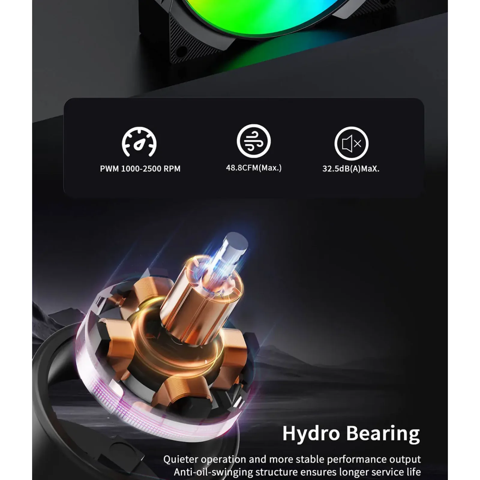 Процесорний кулер GAMEMAX Intel:1851/1700/1366/1200/115X; AMD: AM5/AM4, TDP 190W, Air Flow 48.8 CFM Gamma 90 Digital BK UA