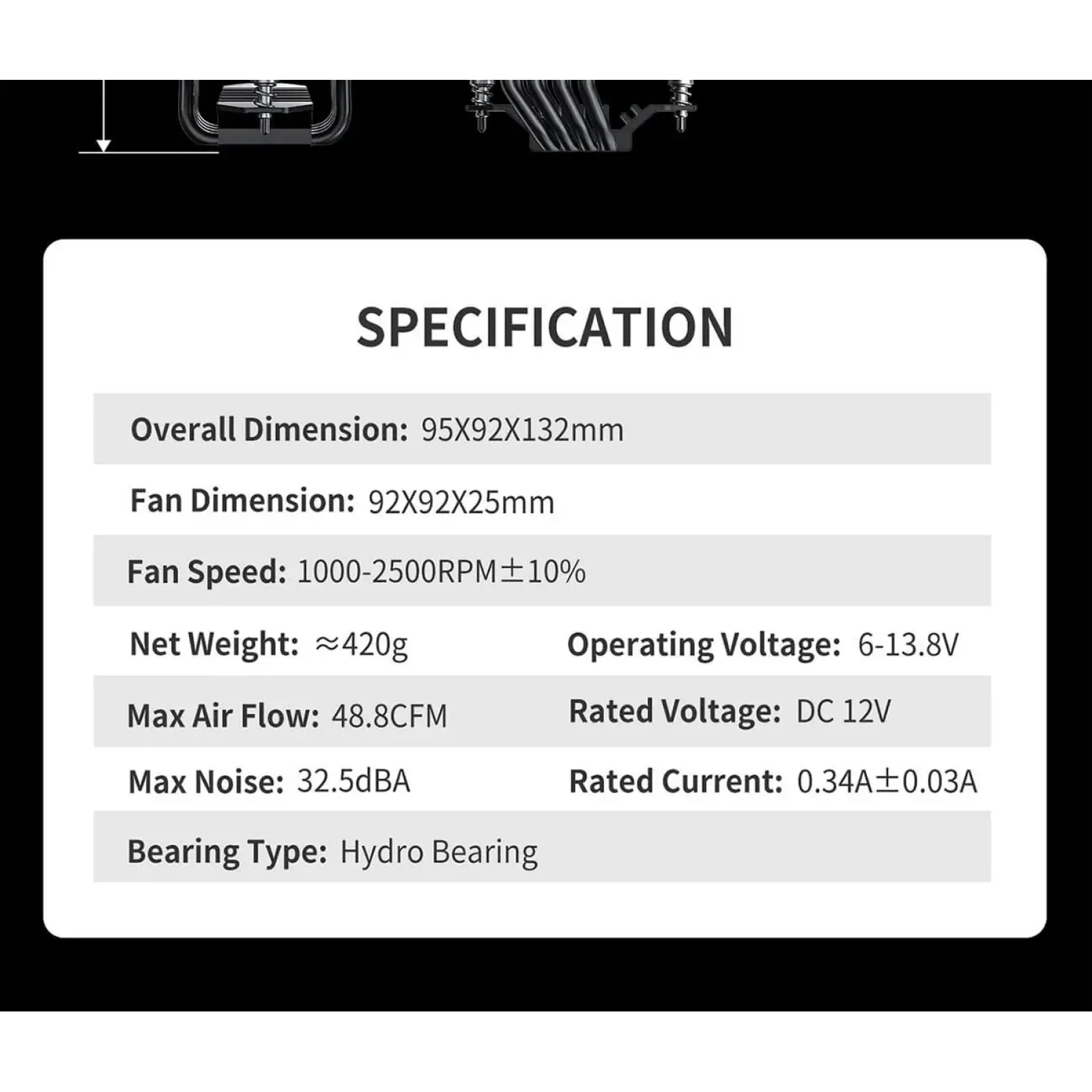 Процесорний кулер GAMEMAX Intel:1851/1700/1366/1200/115X; AMD: AM5/AM4, TDP 190W, Air Flow 48.8 CFM Gamma 90 Digital BK UA