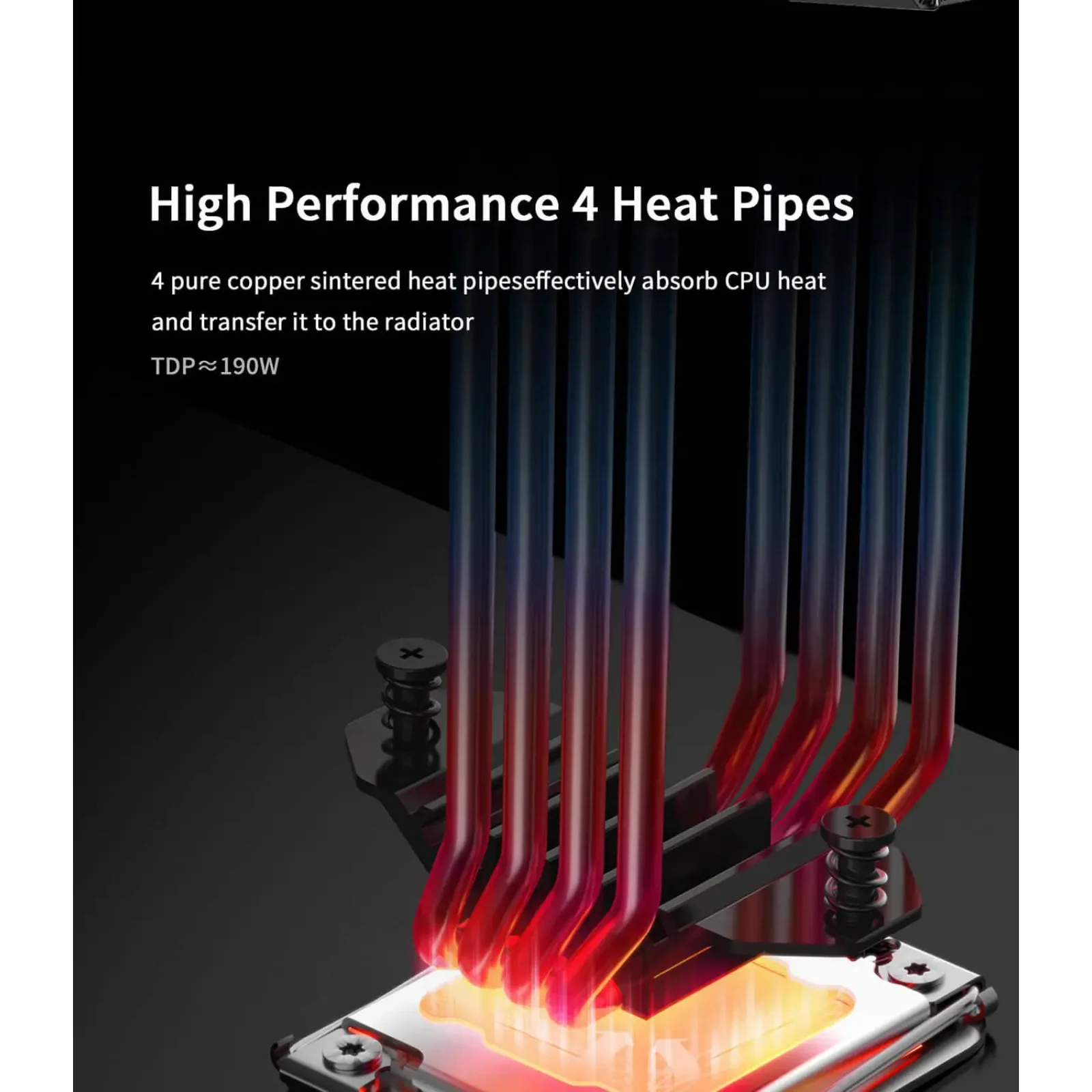 Процесорний кулер GAMEMAX Intel:1851/1700/1366/1200/115X; AMD: AM5/AM4, TDP 190W, Air Flow 48.8 CFM Gamma 90 Digital BK UA