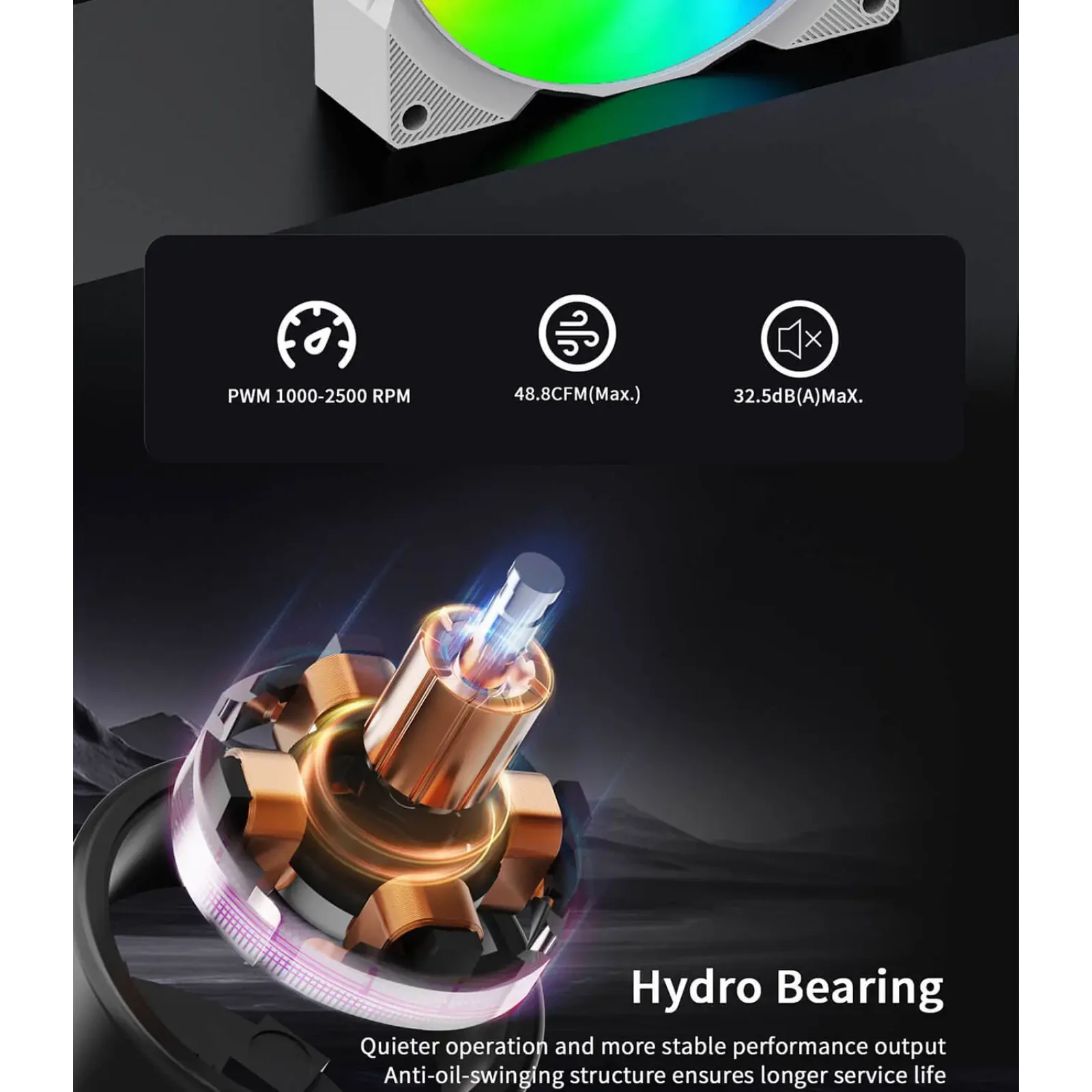 Процесорний кулер GAMEMAX Intel:1851/1700/1366/1200/115X; AMD: AM5/AM4, TDP 190W, Air Flow 48.8 CFM Gamma 90 Digital WH UA