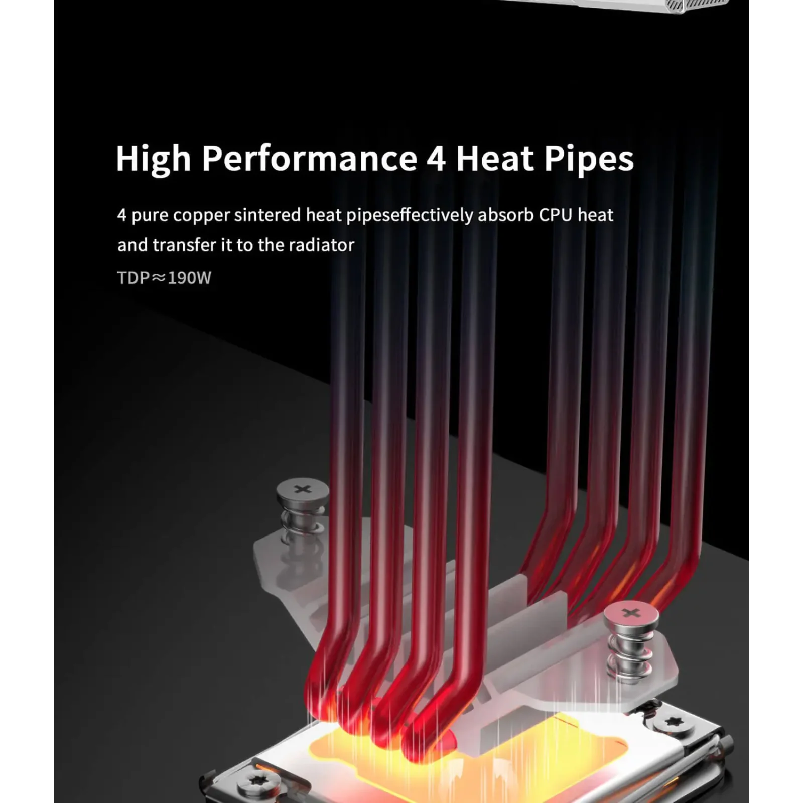Процесорний кулер GAMEMAX Intel:1851/1700/1366/1200/115X; AMD: AM5/AM4, TDP 190W, Air Flow 48.8 CFM Gamma 90 Digital WH UA