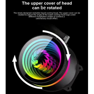 Процесорний кулер GAMEMAX 62.82 CFM, 1.89mmH20, 26.9dBA, 8 00-2000RPM ,water pump: RPM 2300, NOICE 26.9dBA, C Iceburg 120 BK UA