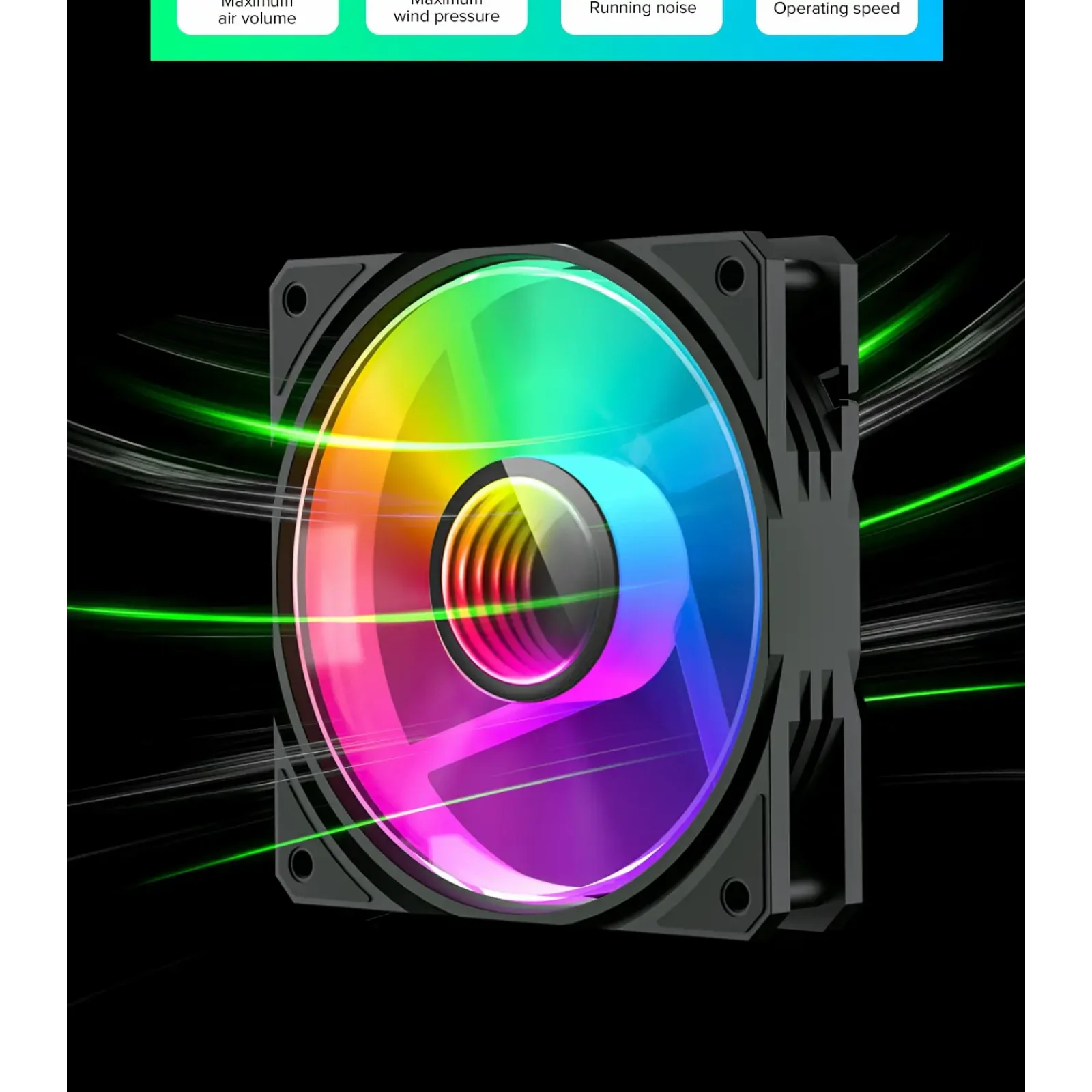 Процесорний кулер GAMEMAX 62.82 CFM, 1.89mmH20, 26.9dBA, 8 00-2000RPM ,water pump: RPM 2300, NOICE 26.9dBA, C Iceburg 120 BK UA