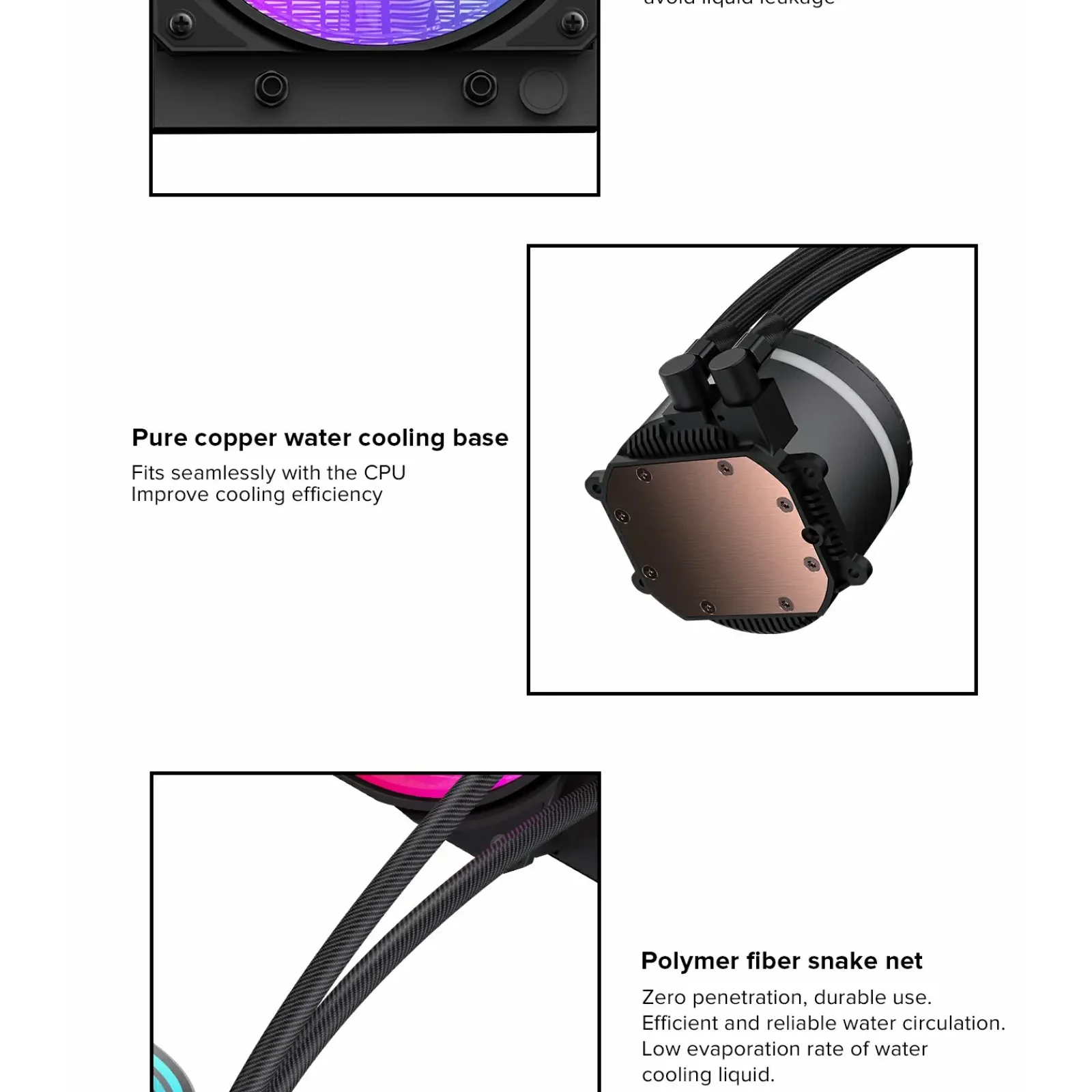 Процесорний кулер GAMEMAX 62.82 CFM, 1.89mmH20, 26.9dBA, 8 00-2000RPM ,water pump: RPM 2300, NOICE 26.9dBA, C Iceburg 120 BK UA
