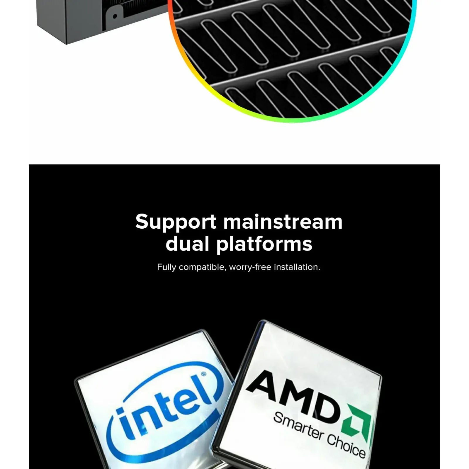 Процесорний кулер GAMEMAX 62.82 CFM, 1.89mmH20, 26.9dBA, 8 00-2000RPM ,water pump: RPM 2300, NOICE 26.9dBA, C Iceburg 120 BK UA