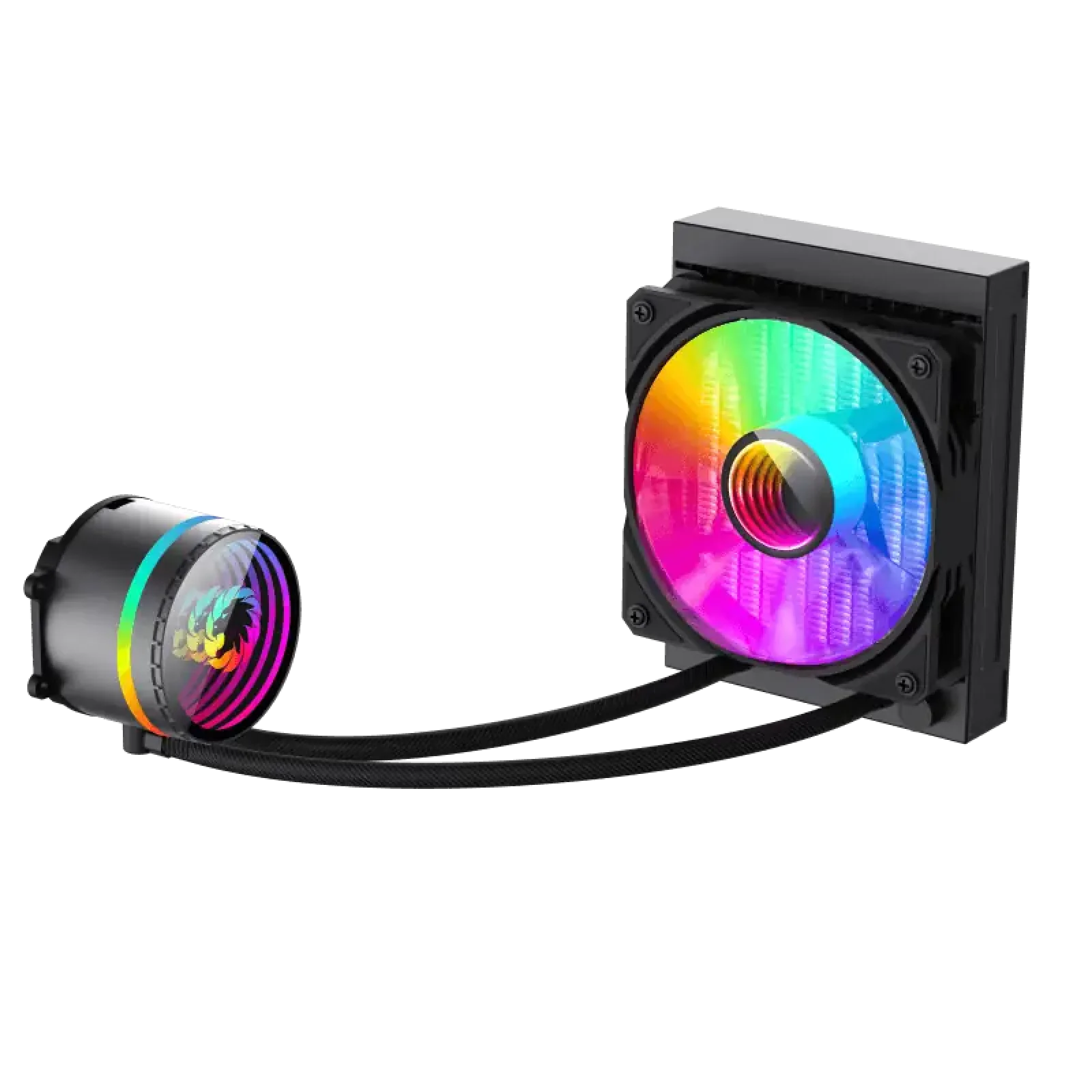 Процесорний кулер GAMEMAX 62.82 CFM, 1.89mmH20, 26.9dBA, 8 00-2000RPM ,water pump: RPM 2300, NOICE 26.9dBA, C Iceburg 120 BK UA