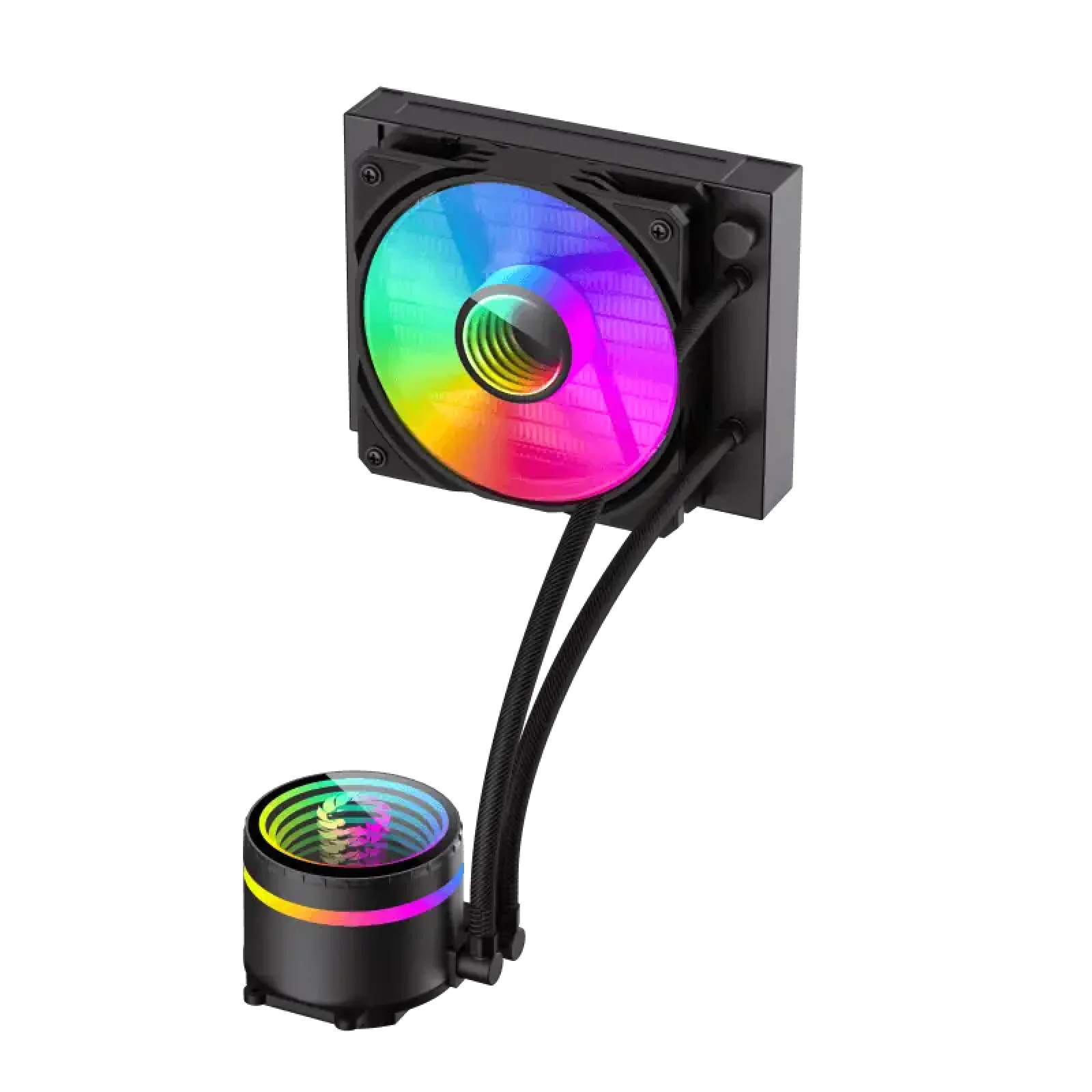 Процесорний кулер GAMEMAX 62.82 CFM, 1.89mmH20, 26.9dBA, 8 00-2000RPM ,water pump: RPM 2300, NOICE 26.9dBA, C Iceburg 120 BK UA