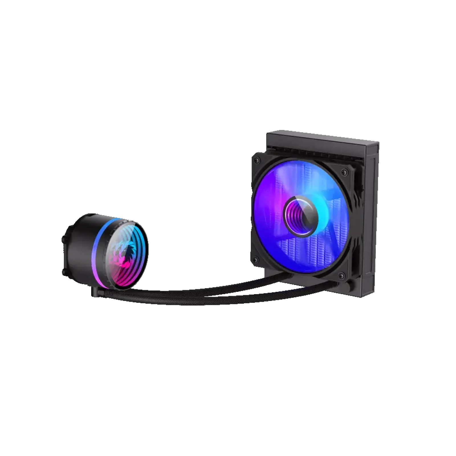 Процесорний кулер GAMEMAX 62.82 CFM, 1.89mmH20, 26.9dBA, 8 00-2000RPM ,water pump: RPM 2300, NOICE 26.9dBA, C Iceburg 120 BK UA