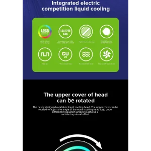 Процесорний кулер GAMEMAX 62.82 CFM, 1.89mmH20, 26.9dBA, 8 00-2000RPM ,water pump: RPM 2300, NOICE 26.9dBA, C Iceburg 120 WH UA