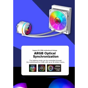 Процесорний кулер GAMEMAX 62.82 CFM, 1.89mmH20, 26.9dBA, 8 00-2000RPM ,water pump: RPM 2300, NOICE 26.9dBA, C Iceburg 120 WH UA