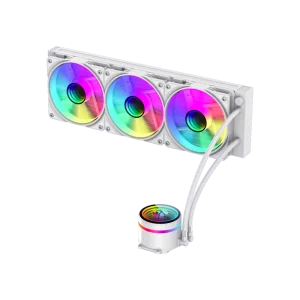 Процесорний кулер GAMEMAX 62.82 CFM, 1.89mmH20, 32dBA, 800 -2000RPM water pump: RPM 2300, NOICE 26.9dBA, Con IceBurg 360 Infinity WH UA