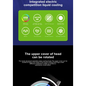 Процесорний кулер GAMEMAX 62.82 CFM, 1.89mmH20, 32dBA, 800 -2000RPM water pump: RPM 2300, NOICE 26.9dBA, Con IceBurg 360 Infinity WH UA