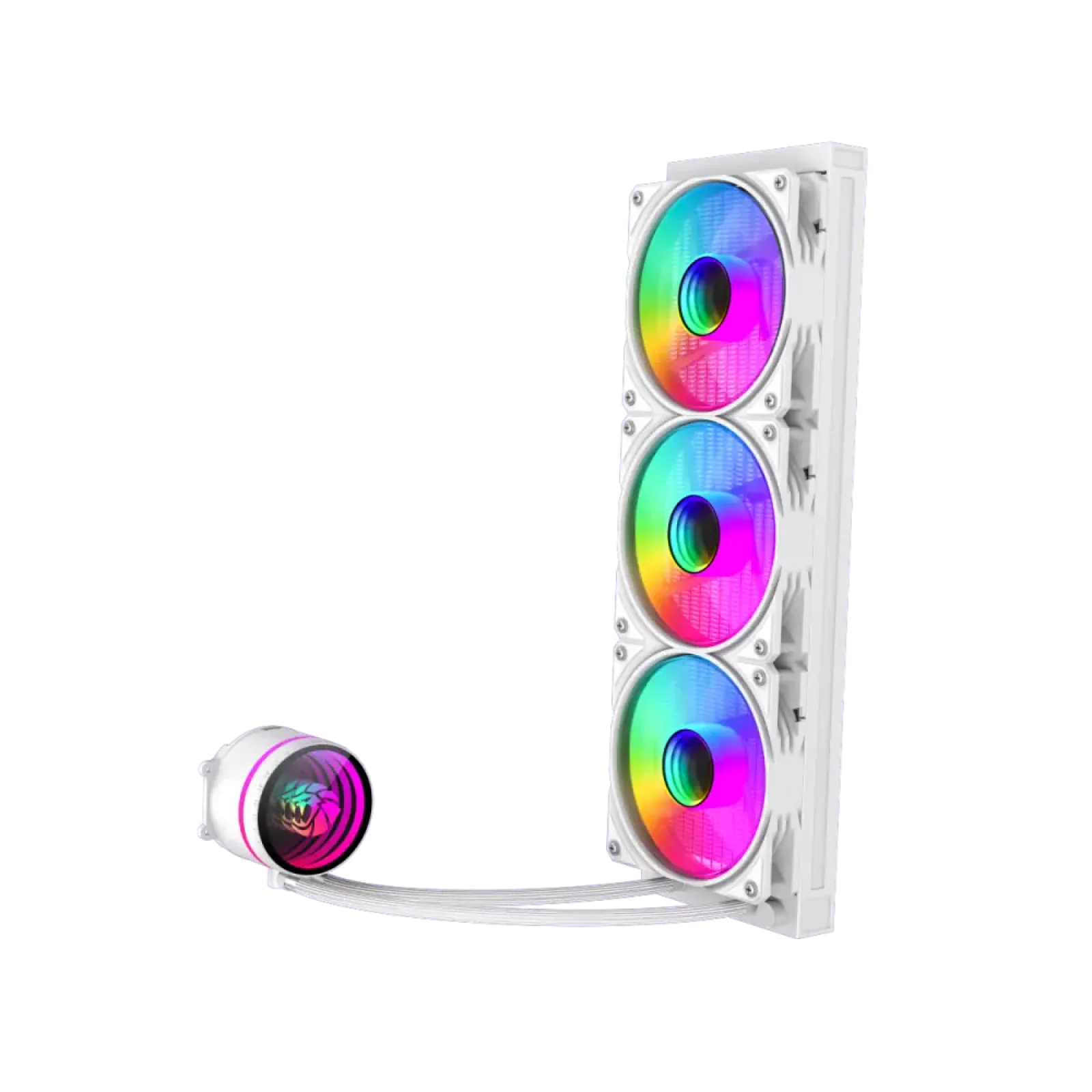 Процесорний кулер GAMEMAX 62.82 CFM, 1.89mmH20, 32dBA, 800 -2000RPM water pump: RPM 2300, NOICE 26.9dBA, Con IceBurg 360 Infinity WH UA