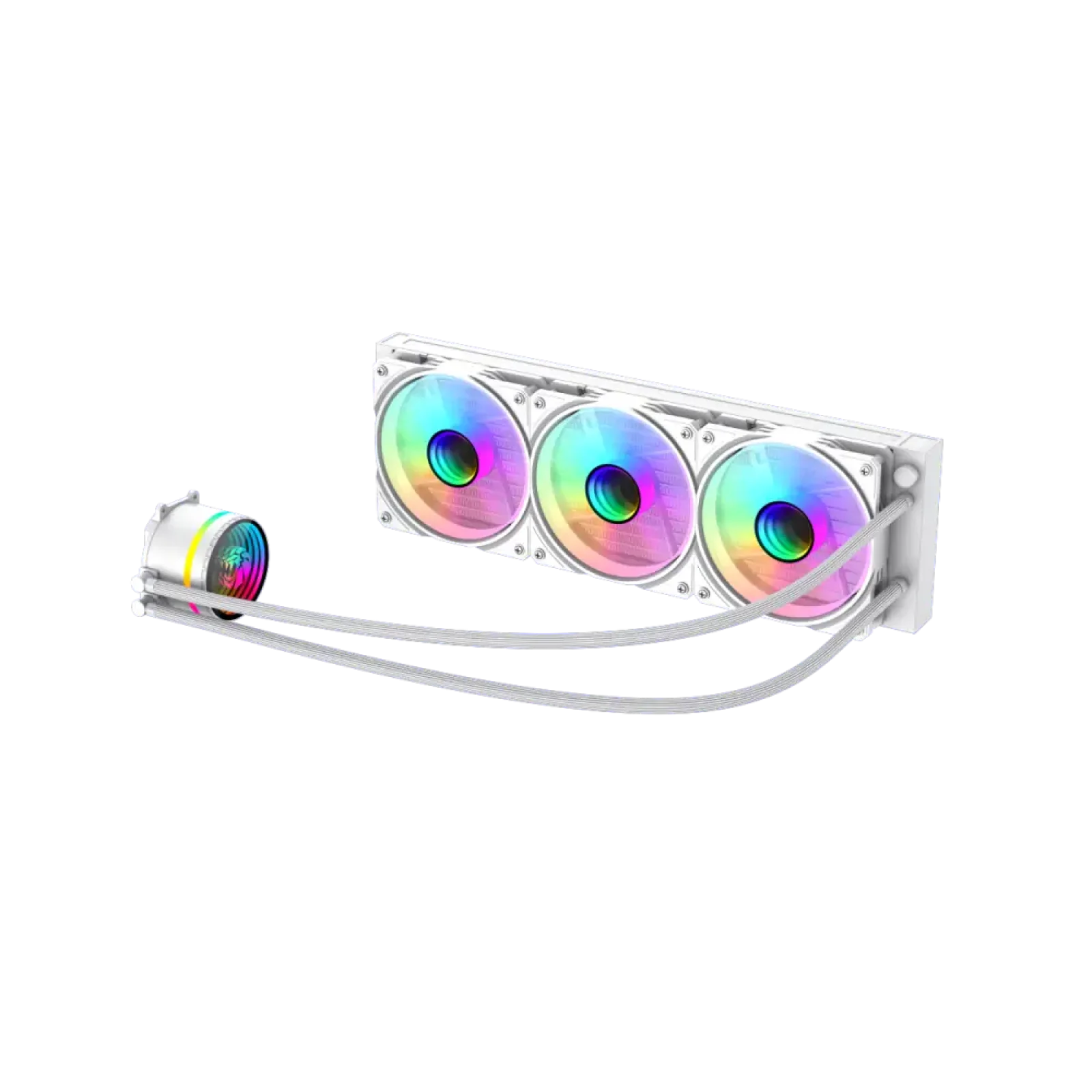 Процесорний кулер GAMEMAX 62.82 CFM, 1.89mmH20, 32dBA, 800 -2000RPM water pump: RPM 2300, NOICE 26.9dBA, Con IceBurg 360 Infinity WH UA