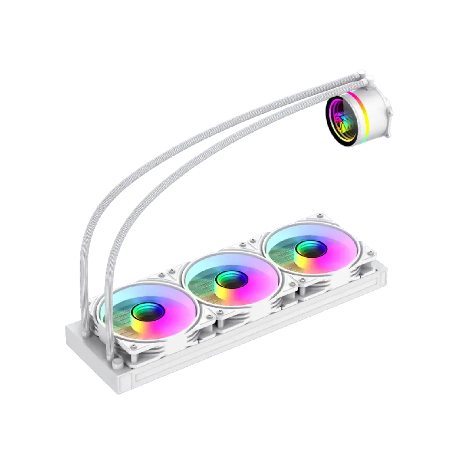 Процесорний кулер GAMEMAX 62.82 CFM, 1.89mmH20, 32dBA, 800 -2000RPM water pump: RPM 2300, NOICE 26.9dBA, Con IceBurg 360 Infinity WH UA