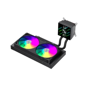 Процессорный кулер GAMEMAX TDP 280 85.82 CFM, 2.23mmH20, Max: 31.5dB(A）, 800-2500RPM ,water pump:NOICE 30.0 GLACIER 240 LCD BK UA