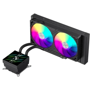 Процессорный кулер GAMEMAX TDP 280 85.82 CFM, 2.23mmH20, Max: 31.5dB(A）, 800-2500RPM ,water pump:NOICE 30.0 GLACIER 240 LCD BK UA