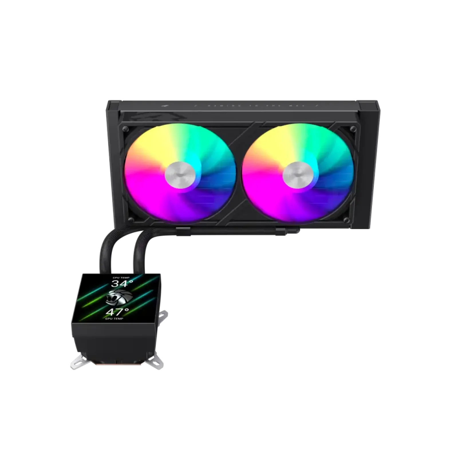 Процессорный кулер GAMEMAX TDP 280 85.82 CFM, 2.23mmH20, Max: 31.5dB(A）, 800-2500RPM ,water pump:NOICE 30.0 GLACIER 240 LCD BK UA