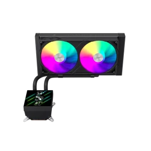 Процессорный кулер GAMEMAX TDP 280 85.82 CFM, 2.23mmH20, Max: 31.5dB(A）, 800-2500RPM ,water pump:NOICE 30.0 GLACIER 240 LCD BK UA