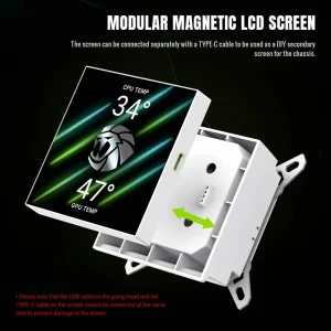 Процессорный кулер GAMEMAX TDP 280 85.82 CFM, 2.23mmH20, Max: 31.5dB(A）, 800-2500RPM ,water pump:NOICE 30.0 GLACIER 240 LCD WH UA