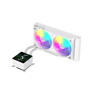 Процессорный кулер GAMEMAX TDP 280 85.82 CFM, 2.23mmH20, Max: 31.5dB(A）, 800-2500RPM ,water pump:NOICE 30.0 GLACIER 240 LCD WH UA