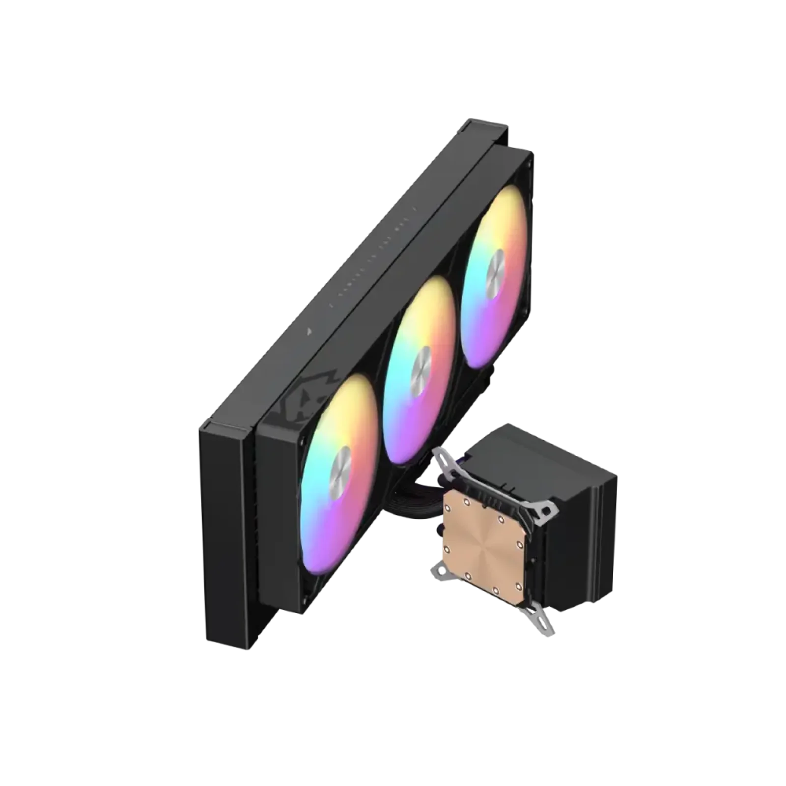 Процессорный кулер GAMEMAX TDP 330 85.82 CFM, 2.23mmH20, Max: 31.5dB(A）, 800-2500RPM ,water pump:NOICE 30.0 GLACIER 360 LCD BK UA