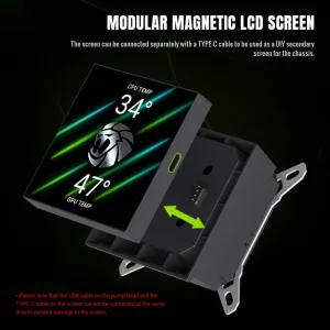 Процессорный кулер GAMEMAX TDP 330 85.82 CFM, 2.23mmH20, Max: 31.5dB(A）, 800-2500RPM ,water pump:NOICE 30.0 GLACIER 360 LCD BK UA