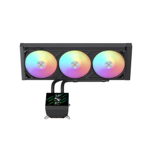 Процессорный кулер GAMEMAX TDP 330 85.82 CFM, 2.23mmH20, Max: 31.5dB(A）, 800-2500RPM ,water pump:NOICE 30.0 GLACIER 360 LCD BK UA