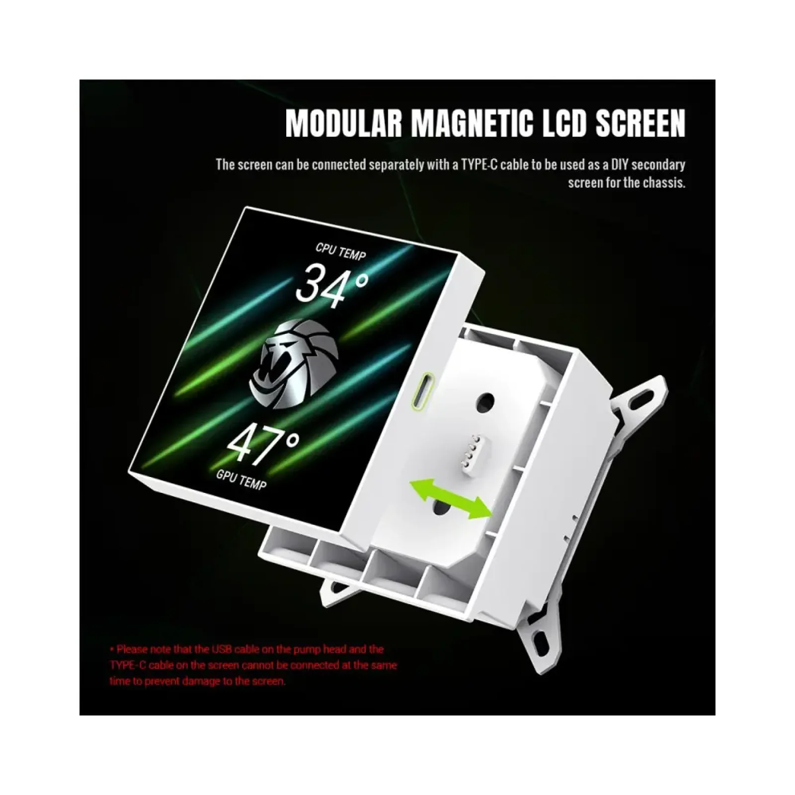 Процессорный кулер GAMEMAX TDP 330 85.82 CFM, 2.23mmH20, Max: 31.5dB(A）, 800-2500RPM ,water pump:NOICE 30.0 GLACIER 360 LCD WH UA