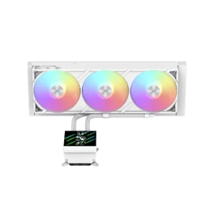 Процессорный кулер GAMEMAX TDP 330 85.82 CFM, 2.23mmH20, Max: 31.5dB(A）, 800-2500RPM ,water pump:NOICE 30.0 GLACIER 360 LCD WH UA