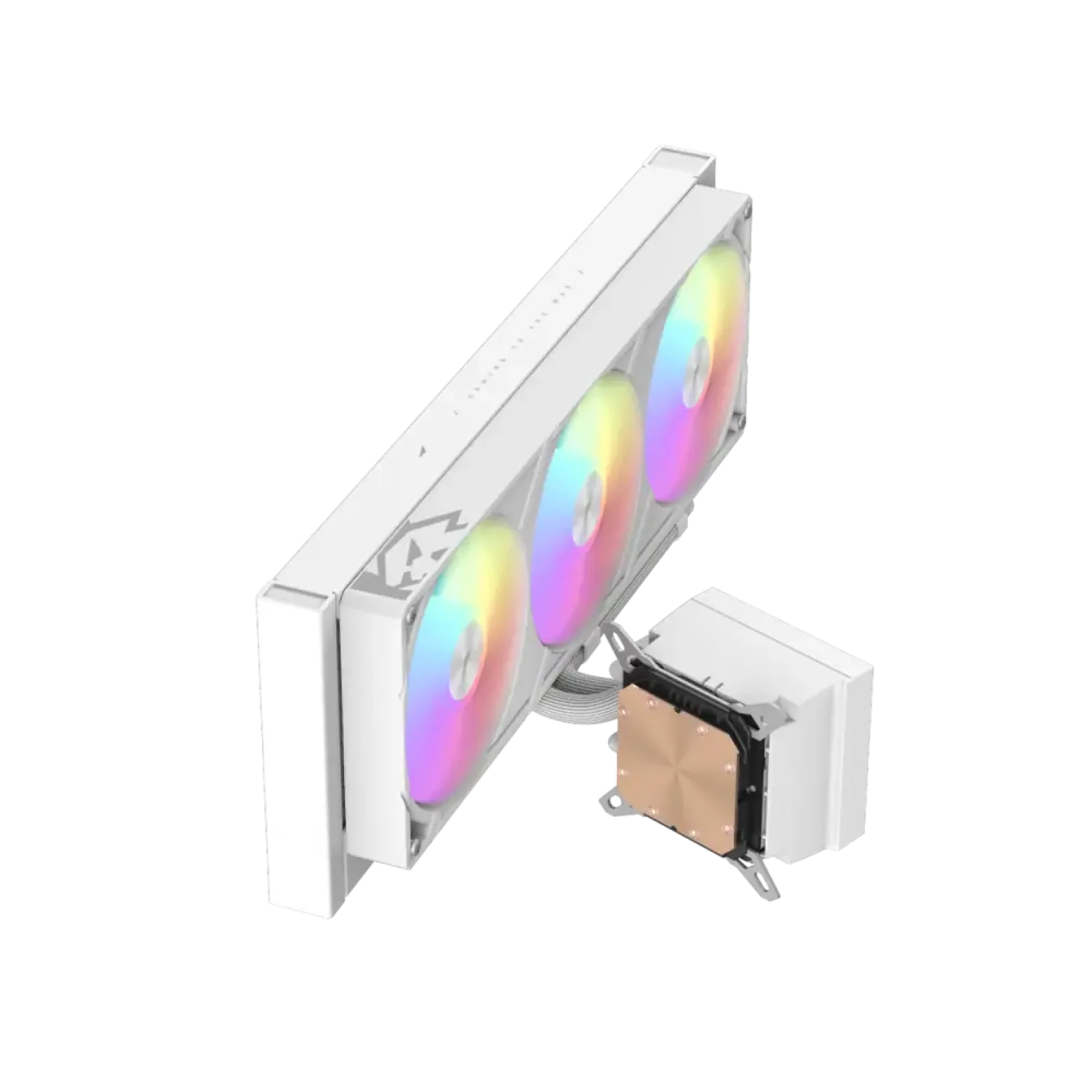 Процессорный кулер GAMEMAX TDP 330 85.82 CFM, 2.23mmH20, Max: 31.5dB(A）, 800-2500RPM ,water pump:NOICE 30.0 GLACIER 360 LCD WH UA