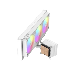 Процессорный кулер GAMEMAX TDP 330 85.82 CFM, 2.23mmH20, Max: 31.5dB(A）, 800-2500RPM ,water pump:NOICE 30.0 GLACIER 360 LCD WH UA