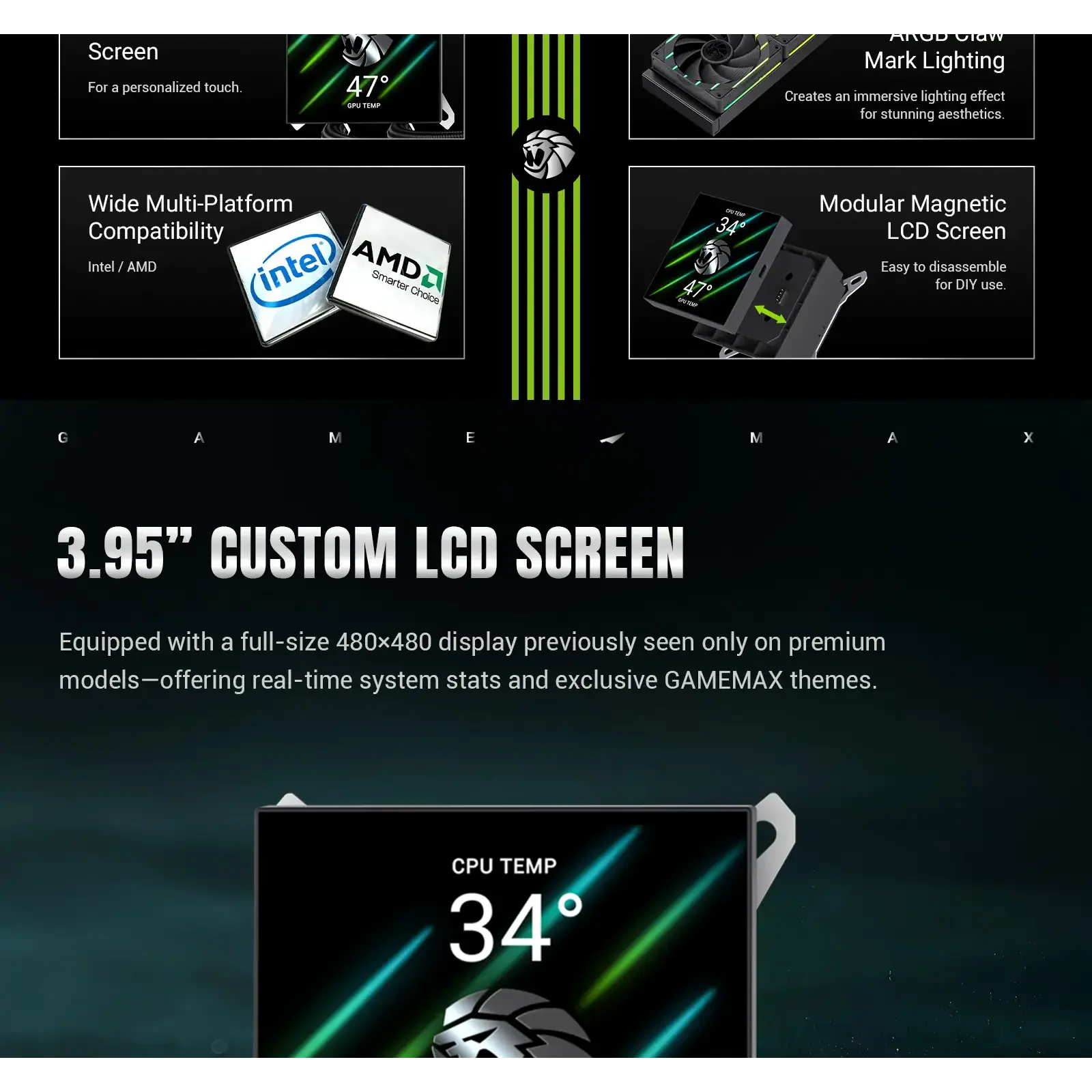 Процесорний кулер GameMax Hailstorm 360 BK UA