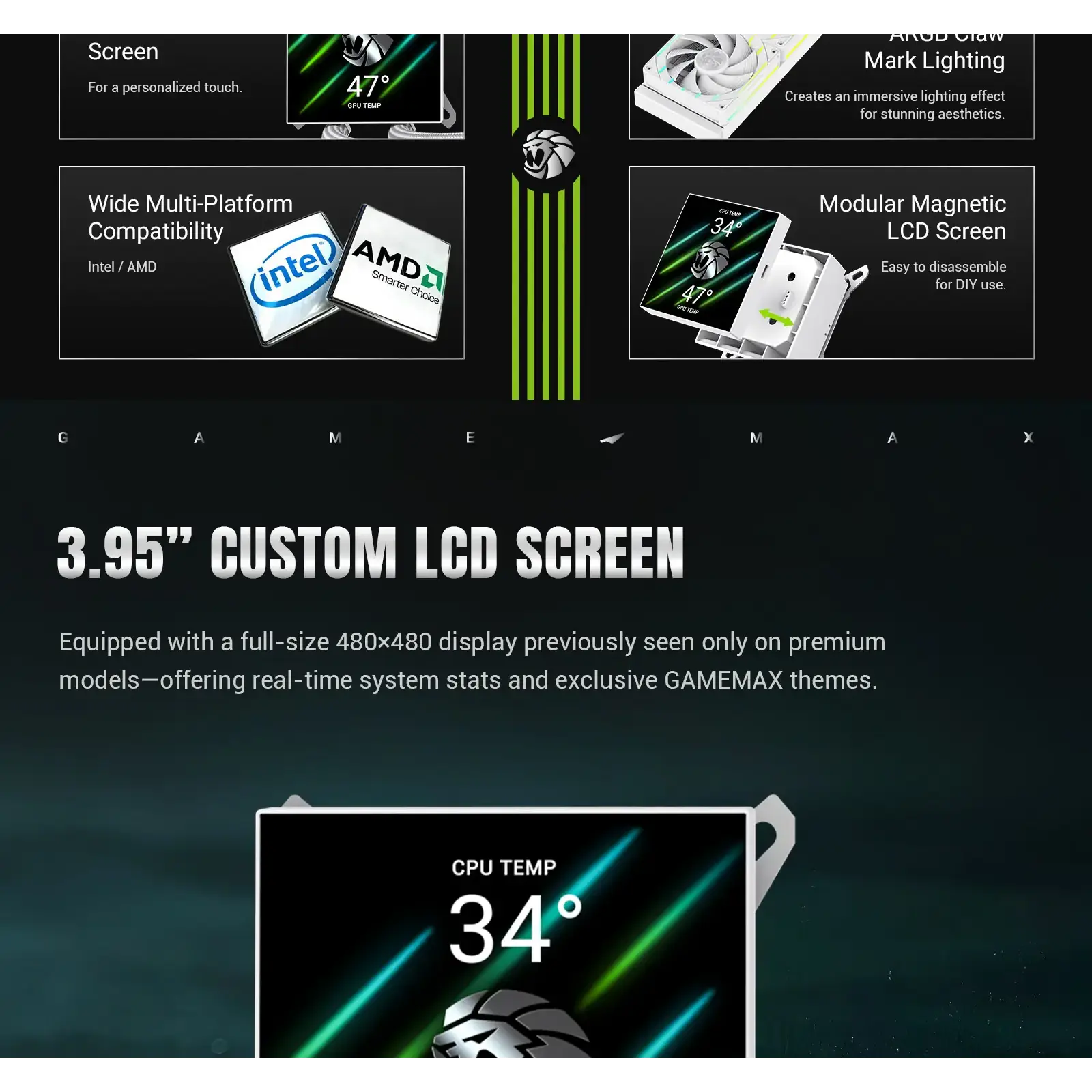 Процесорний кулер GameMax Hailstorm 360 WH (HAILSTORM 360 WH) UA