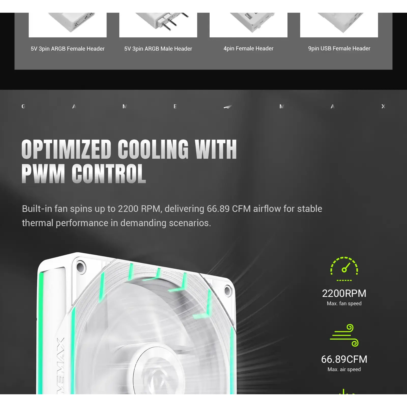 Процесорний кулер GameMax Hailstorm 360 WH (HAILSTORM 360 WH) UA