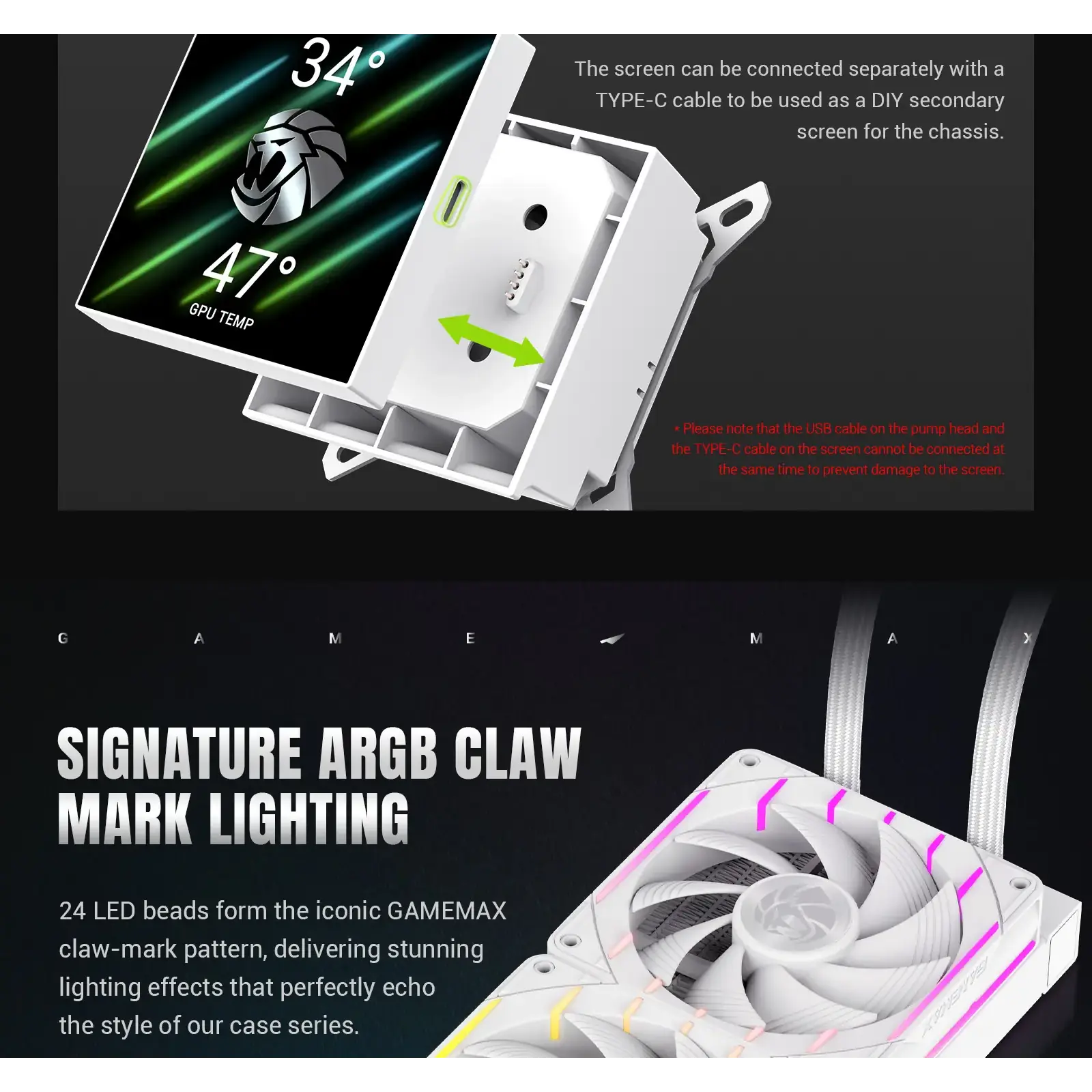 Процесорний кулер GameMax Hailstorm 360 WH (HAILSTORM 360 WH) UA