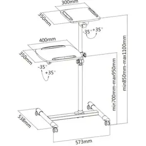 Мобильная стойка для проектора, ноутбука ITECH max1100mm/до10кг TS-6 UA