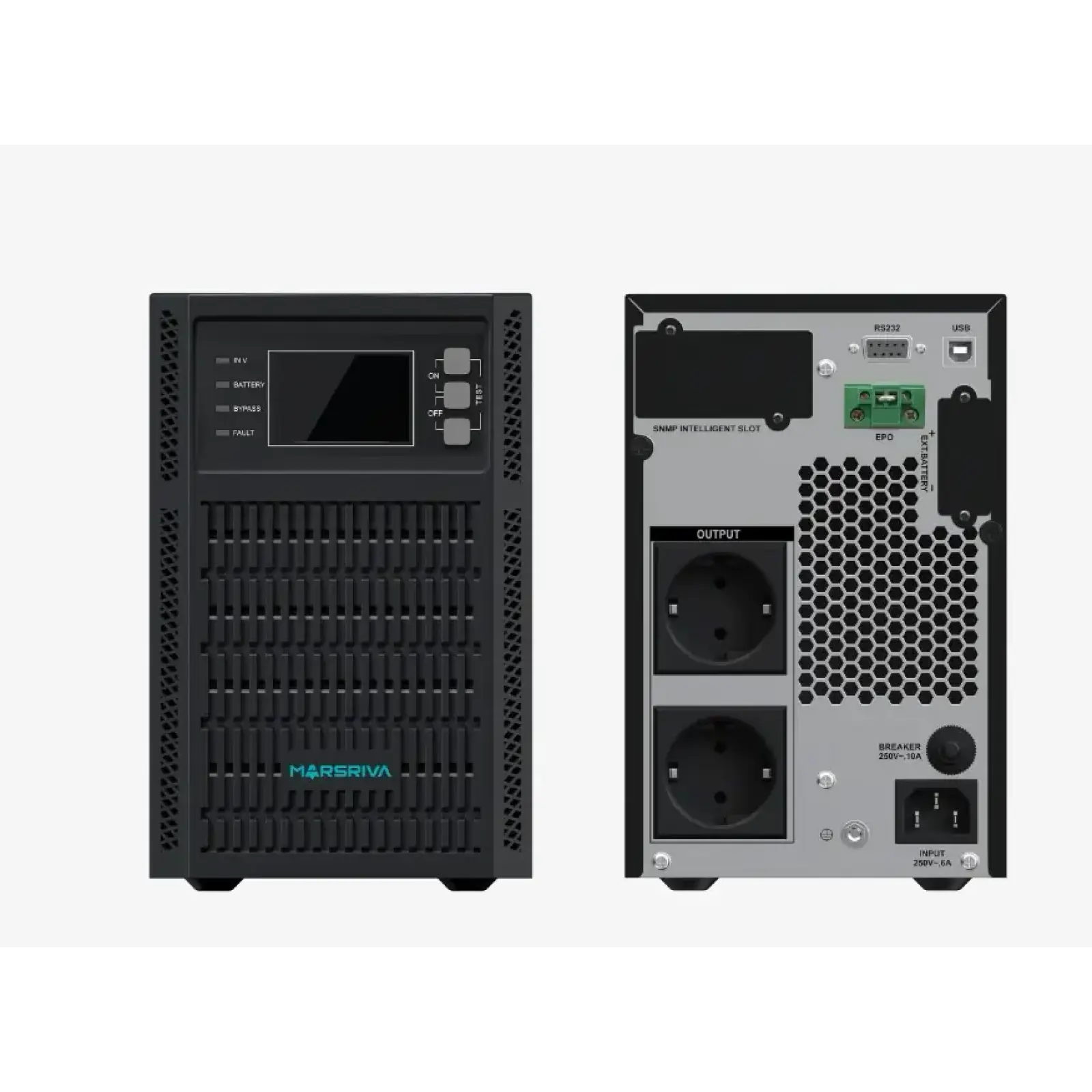 Джерело безперебійного живлення MARSRIVA для комп'ютера MR-US1KSmart Online UPS, 1kVA, with 2*12V/7 UA