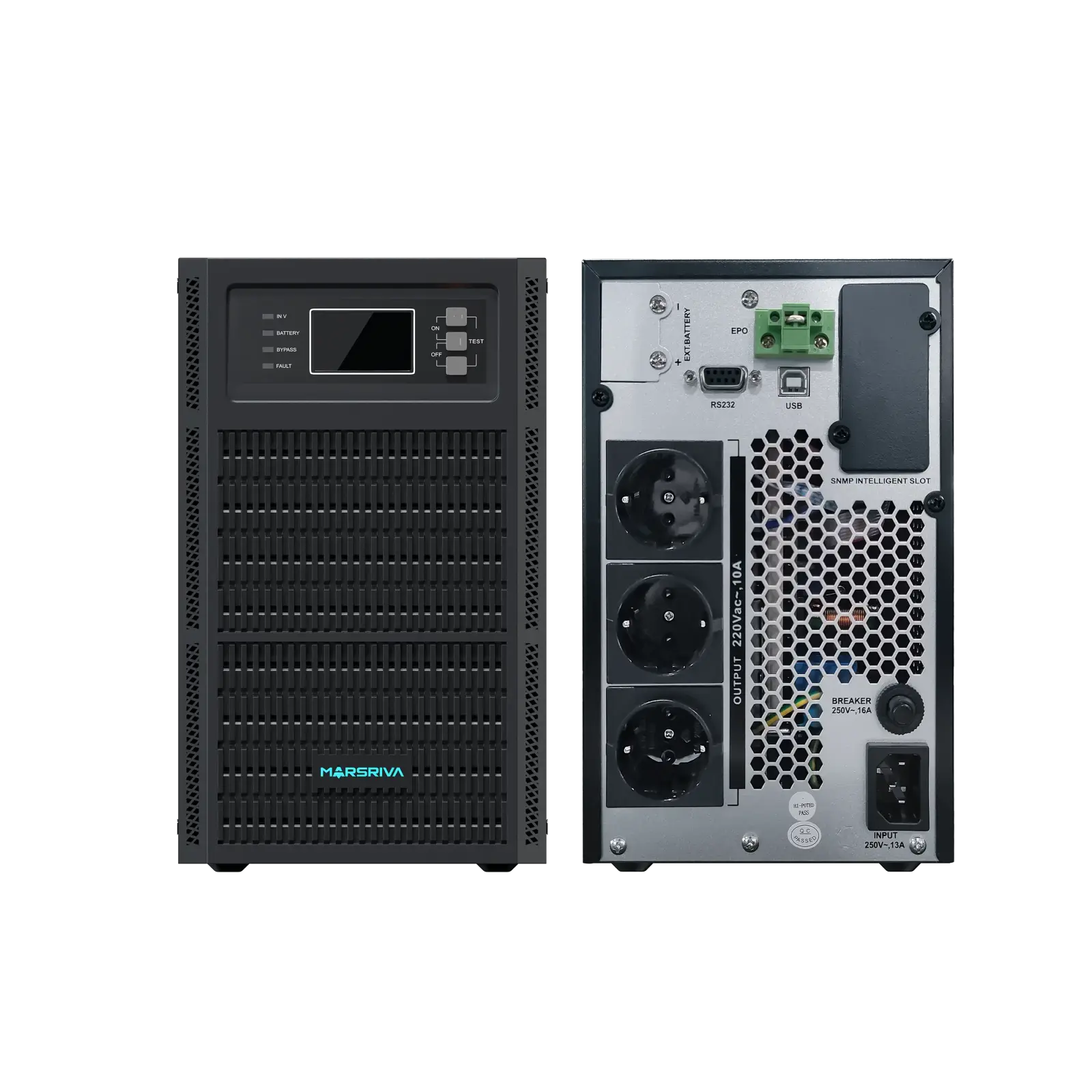 Джерело безперебійного живлення MARSRIVA для комп'ютера MR-US2KSmart Online UPS, 2kVA, with 4*12V/7 UA