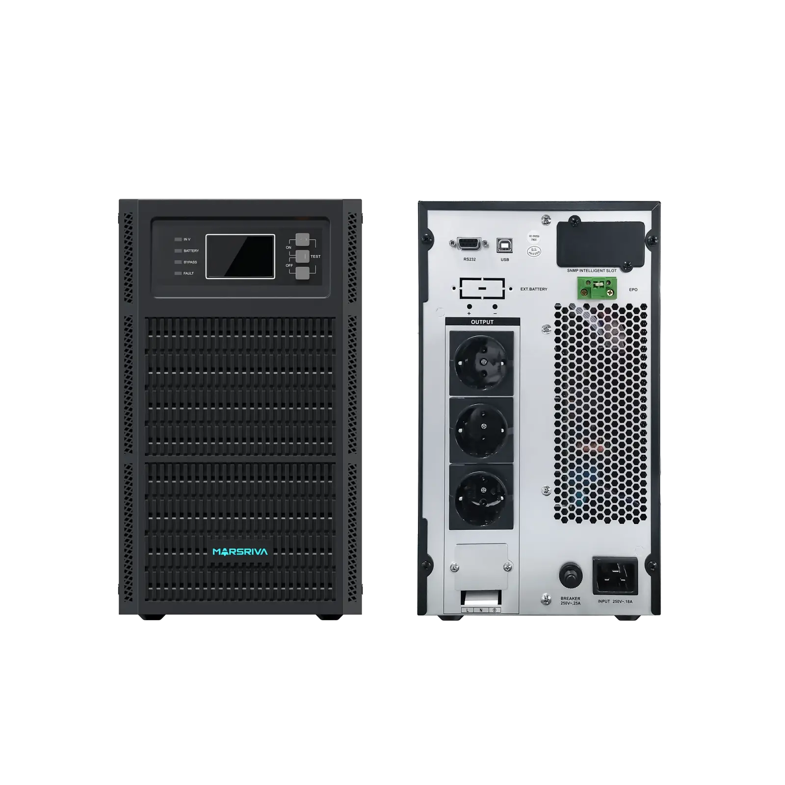 Джерело безперебійного живлення MARSRIVA для комп'ютера MR-US3KSmart Online UPS, 3kVA, with 6*12V/7 UA