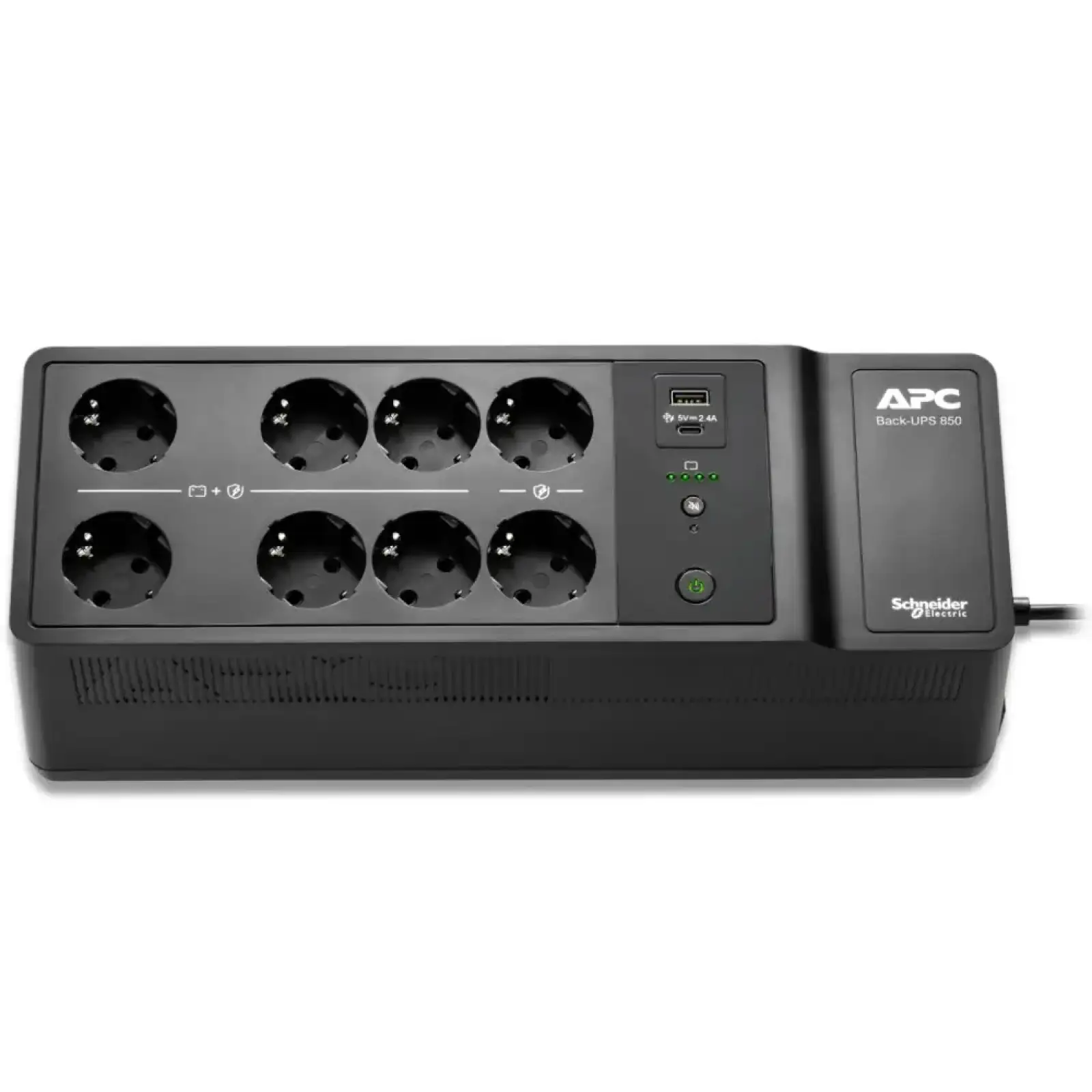 ДБЖ APC Back-UPS 520W/850VA,Standby,Schuko,USB Type-C and A charging ports BE850G2-GR UA