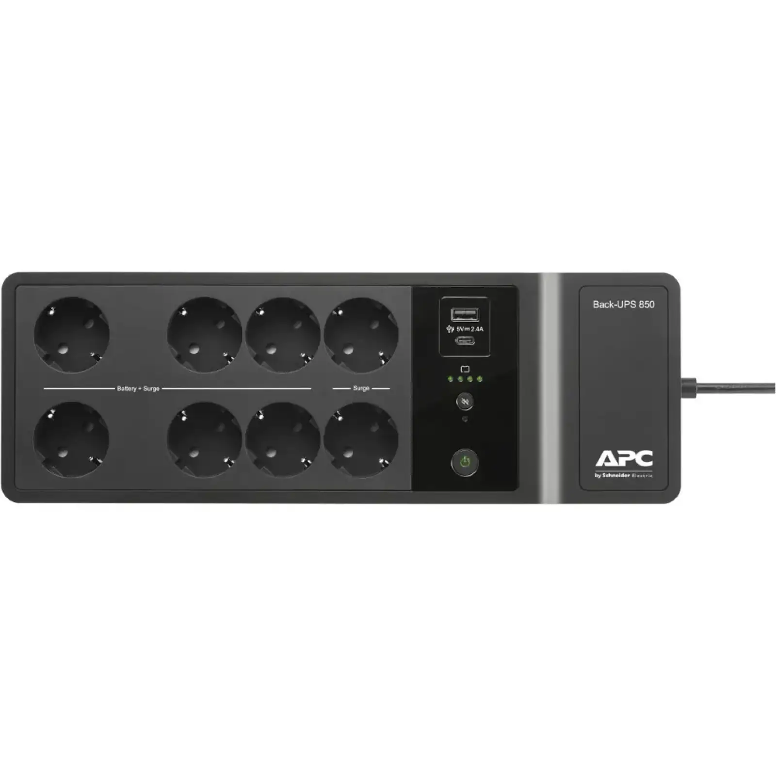 ДБЖ APC Back-UPS 520W/850VA,Standby,Schuko,USB Type-C and A charging ports BE850G2-GR UA