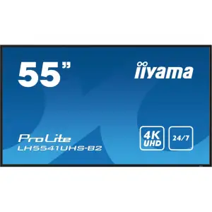Інформаційний дисплей IIYAMA 54.6" 16:9 IPS UHD 18/7, медіаплеєр, 1xVGA/3xHDMI/1xRS232/1xLAN/1xUSB 2.0, вбудовані ко LH5541UHS-B2 UA
