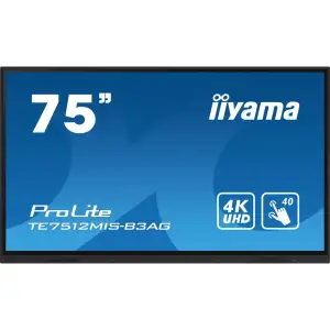 Інформаційний дисплей IIYAMA 75" 16:9 інтерактивний IPS UHD РК дисплей, 24/7, 400 кд/м2, ОС Андроід 11, PureTouch-IR технологія TE7512MIS-B3AG UA